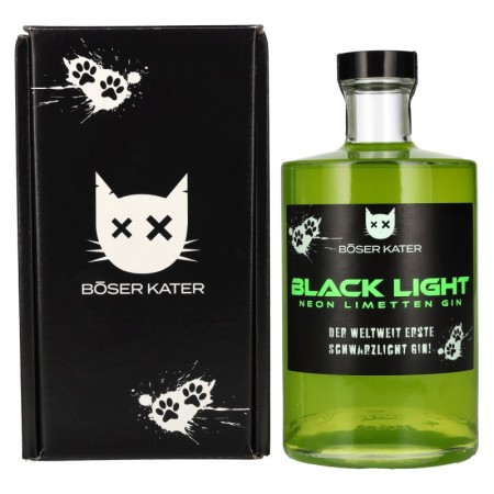 🌾BÖSER KATER Black Light Neon Limetten Gin 40% Vol. 0,5l in Giftbox 