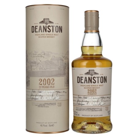 Deanston 20 Years Old Organic American Oak Highland Single Malt 2002 49,7% Vol. 0,7l in Giftbox