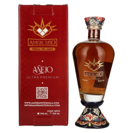 Amor Mío Tequila Añejo 100% Agave Azul 40% Vol. 0,7l in Giftbox