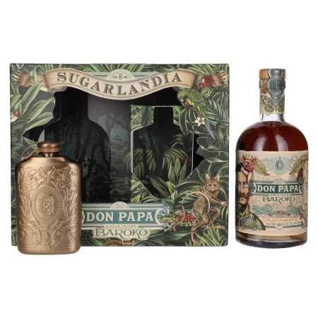 Don Papa BAROKO 40% Vol. 0,7l in Geschenkbox mit Hip Flask | Besondere Spirituosen | 🌾 Whisky Ambassador | Online Shop