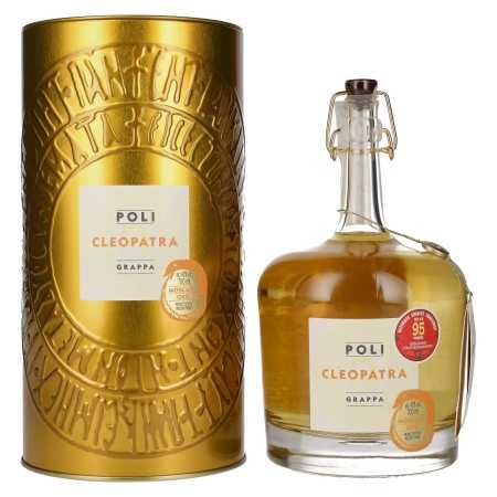 Poli Grappa Cleopatra Moscato Oro 40% Vol. 0,7l in Tinbox | Grappa | 🌾 Whisky Ambassador | Online Shop