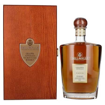 🌾Dellavalle Grappa Affinata in botti da WHISKY Glen Scotia & Bowmore Casks 2007 42% Vol. 0,7l in Wooden Box | Whisky Ambassador