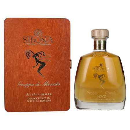 🌾Sibona RISERVA SPECIALE Grappa di Moscato MILLESIMATA 2012 44% Vol. 0,7l in Holzkiste | Whisky Ambassador