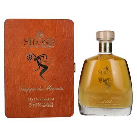 Sibona RISERVA SPECIALE Grappa di Moscato MILLESIMATA 2012 44% Vol. 0,7l in Wooden Box | Grappa | 🌾 Whisky Ambassador | Online Shop