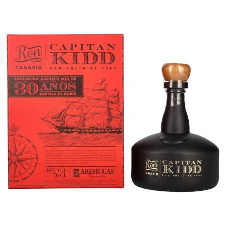 🌾Arehucas CAPITAN KIDD 30 Años Ron Canario 40% Vol. 0,7l in Geschenkbox | Whisky Ambassador