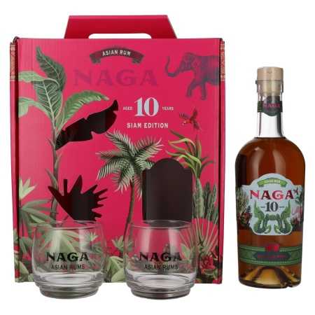 🌾Naga 10 Years Old Asian Rum SIAM EDITION 40% Vol. 0,7l - 2 Glasses | Whisky Ambassador