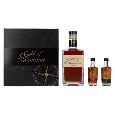 🌾Gold of Mauritius Gift Set 40% Vol. 0,7l in Geschenkbox + 2x0,05l | Whisky Ambassador