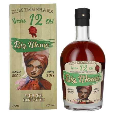 Big Mama 12 Years Old Rum Demerara Porto Finished 40% Vol. 0,7l in Geschenkbox | Blandad rom | 🌾 Whisky Ambassador | Online Shop