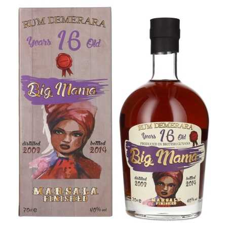 🌾Big Mama 16 Years Old Rum Demerara Marsala Finished 40% Vol. 0,7l in Geschenkbox | Whisky Ambassador