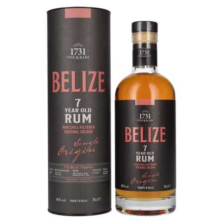 🌾1731 Fine & Rare BELIZE 7 Years Old Single Origin Rum 46% Vol. 0,7l in Geschenkbox | Whisky Ambassador