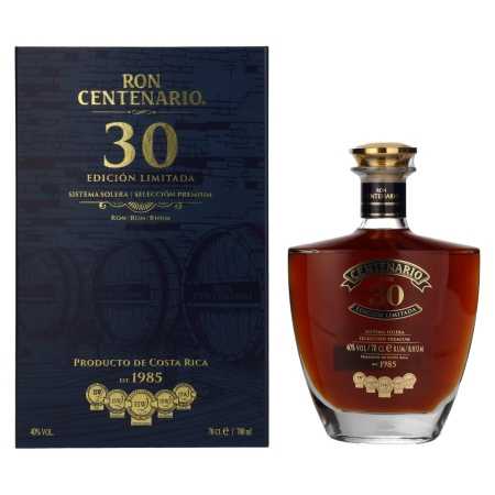 Ron Centenario EDICIÓN LIMITADA 30 Sistema Solera Rum 40% Vol. 0,7l in Geschenkbox | Solera blandad rom | 🌾 Whisky Ambassador | Online Shop