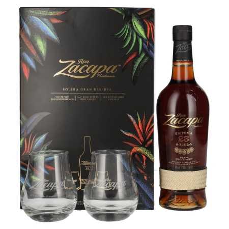 Ron Zacapa Centenario 23 SISTEMA SOLERA Gran Reserva Limited Edition Design 40% Vol. 0,7l in Geschenkbox mit 2 Gläsern | Solera blandad rom | 🌾 Whisky Ambassador | Online Shop