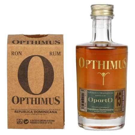 Opthimus 15 Años Solera OportO 43% Vol. 0,05l | Rum dominicano | 🌾 Whisky Ambassador | Online Shop