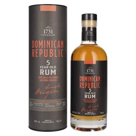 1731 Fine & Rare DOMINICAN REPUBLIC 5 Years Old Single Origin Rum 46% Vol. 0,7l in Geschenkbox | Dominikai rum | 🌾 Whisky Ambassador | Online Shop