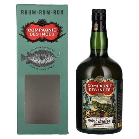 Compagnie des Indes West Indies 8 Years Old Blended Rum 40% Vol. 0,7l in Geschenkbox | Rhum des Caraïbes | 🌾 Whisky Ambassador | Online Shop