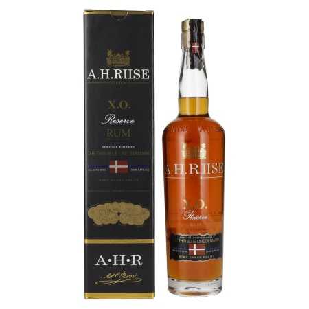 🌾A.H. Riise X.O. Reserve Rum THE THIN BLUE LINE DENMARK 40% Vol. 0,7l in Geschenkbox | Whisky Ambassador