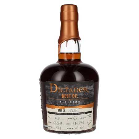 Dictador BEST OF 1987 ALTISIMO Colombian Rum 30YO/050317/EX-W348 45% Vol. 0,7l | Kolumbijský rum | 🌾 Whisky Ambassador | Online Shop