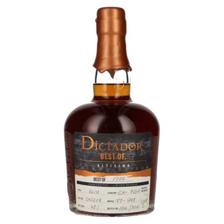 Dictador BEST OF 1977 ALTISIMO Colombian Rum 40YO/010217/EX-P234 48% Vol. 0,7l | Ron colombiano | 🌾 Whisky Ambassador | Online Shop