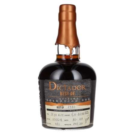 Dictador BEST OF 1980 EXTREMO Colombian Rum 37YO/200617/EX-B098 45% Vol. 0,7l | Rum colombiano | 🌾 Whisky Ambassador | Online Shop