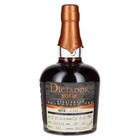 Dictador BEST OF 1980 APASIONADO Colombian Rum 37YO/260917/EX-P115 41% Vol. 0,7l | Rum colombiano | 🌾 Whisky Ambassador | Online Shop