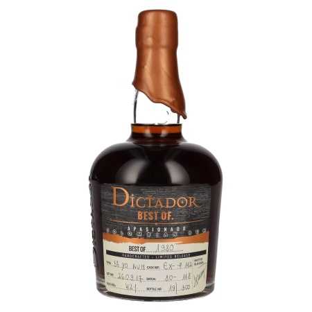 Dictador BEST OF 1980 APASIONADO Colombian Rum 37YO/260917/EX-P112 42% Vol. 0,7l | Rum colombiano | 🌾 Whisky Ambassador | Online Shop