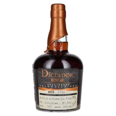 Dictador BEST OF 1978 APASIONADO Colombian Rum 40YO/211217/EX-P142 41% Vol. 0,7l | Kolumbialainen rommi | 🌾 Whisky Ambassador | Online Shop