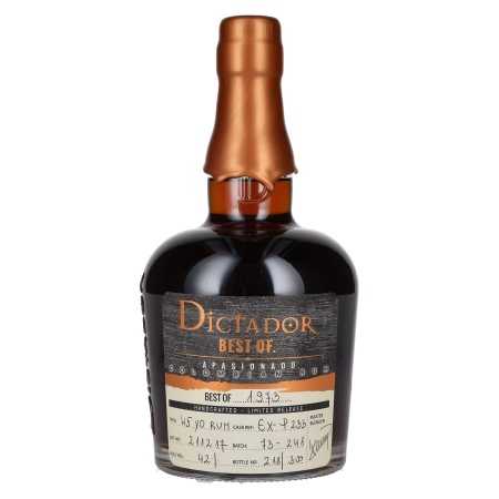 🌾Dictador BEST OF 1973 APASIONADO Colombian Rum Limited Release 42% Vol. 0,7l | Whisky Ambassador