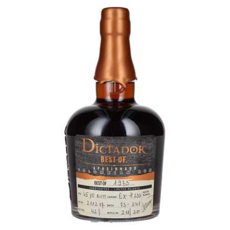 Dictador BEST OF 1973 APASIONADO Colombian Rum Limited Release 42% Vol. 0,7l | Kolumbianischer Rum | 🌾 Whisky Ambassador | Online Shop