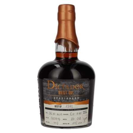 Dictador BEST OF 1981 APASIONADO Colombian Rum EXP-111 44% Vol. 0,7l | Kolumbijski rum | 🌾 Whisky Ambassador | Online Shop