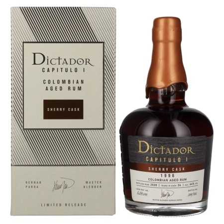 🌾Dictador CAPITULO I 24 Years Old Sherry Cask Colombian Aged Rum 1996 44% Vol. 0,7l in Geschenkbox | Whisky Ambassador
