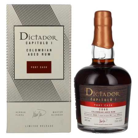 Dictador CAPITULO I 20 Years Old Port Cask Colombian Aged Rum 2000 43% Vol. 0,7l in Geschenkbox | Rom columbian | 🌾 Whisky Ambassador | Online Shop