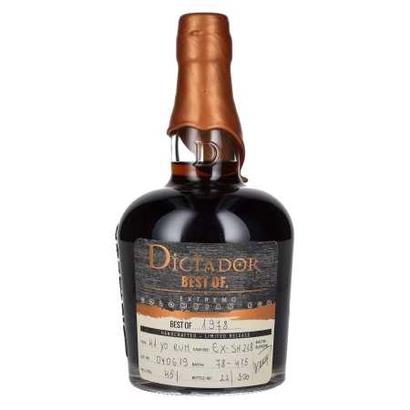 Dictador BEST OF 1978 EXTREMO Colombian Rum 41YO/040619/EX-SM218 45% Vol. 0,7l | Colombian rum | 🌾 Whisky Ambassador | Online Shop