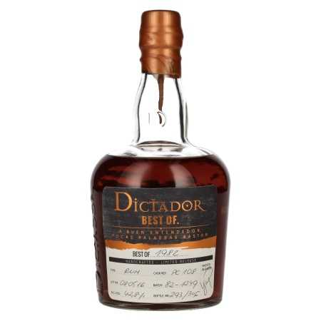 Dictador BEST OF 1982 Colombian Rum 080516/PC108 Limited Release 42,8% Vol. 0,7l | Kolumbialainen rommi | 🌾 Whisky Ambassador | Online Shop