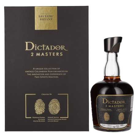 Dictador 2 MASTERS 1978 39 Years Old Colombian Rum Leclerc Briant Finish 2nd Release 41,2% Vol. 0,7l in Geschenkbox | Rum colombiano | 🌾 Whisky Ambassador | Online Shop