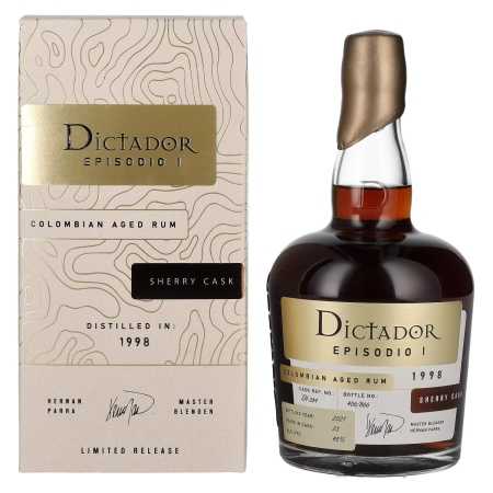 Dictador EPISODIO I 23 Years Old SHERRY CASK Rum 1998 45% Vol. 0,7l in Geschenkbox | Kolumbiai rum | 🌾 Whisky Ambassador | Online Shop