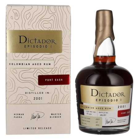 Dictador EPISODIO I 20 Years Old PORT CASK Rum 2001 44% Vol. 0,7l in Geschenkbox | Kolumbijský rum | 🌾 Whisky Ambassador | Online Shop