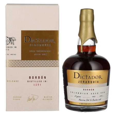 Dictador JERARQUÍA 29 Years Old BORBÓN Rum 1991 41% Vol. 0,7l in Geschenkbox | Kolumbijski rum | 🌾 Whisky Ambassador | Online Shop