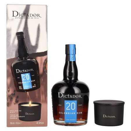 Dictador 20 Years Old ICON RESERVE Colombian Rum 40% Vol. 0,7l in Geschenkbox mit Kerze | Kolumbia rumm | 🌾 Whisky Ambassador | Online Shop