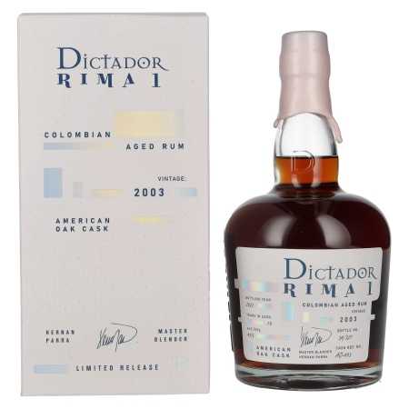 🌾Dictador RIMA 1 19 Years Old AMERICAN OAK Cask Vintage 2003 43% Vol. 0,7l in Geschenkbox | Whisky Ambassador