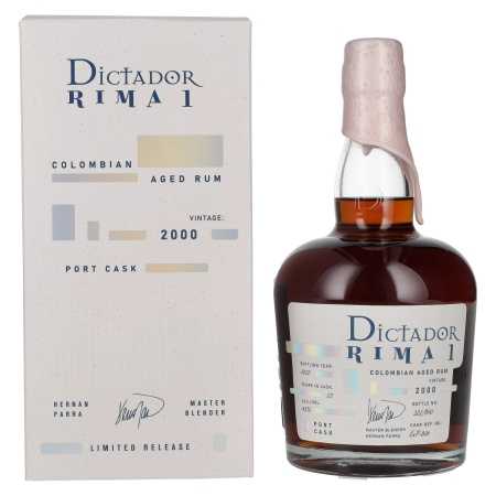 Dictador RIMA 1 22 Years Old PORT CASK Vintage 2000 43% Vol. 0,7l in Geschenkbox | Rum colombiano | 🌾 Whisky Ambassador | Online Shop