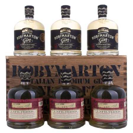 Roby Marton Gin Original Italian Premium Dry 47% Vol. 6x0,7l in Holzkiste | Kuiv džinn | 🌾 Whisky Ambassador | Online Shop