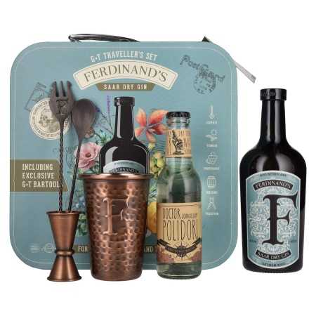 Ferdinand's Traveller Set 44% Vol. 0,5l in Geschenkbox mit Tonic und Barzubehör | Nemecký gin | 🌾 Whisky Ambassador | Online Shop