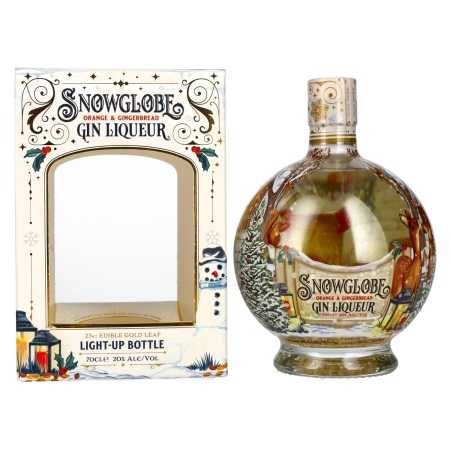 Snowglobe Orange & Gingerbread Gin Liqueur Light-Up 20% Vol. 0,7l in Geschenkbox | Angol gin | 🌾 Whisky Ambassador | Online Shop