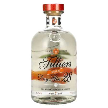 Filliers Dry Gin 28 TANGERINE 43,7% Vol. 0,5l | Gin belgian | 🌾 Whisky Ambassador | Online Shop