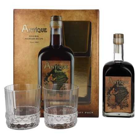 🌾Badel Antique Pelinkovac Premium Herbal Liqueur 35% Vol. 0,7l in Giftbox mit 2 Gläsern 