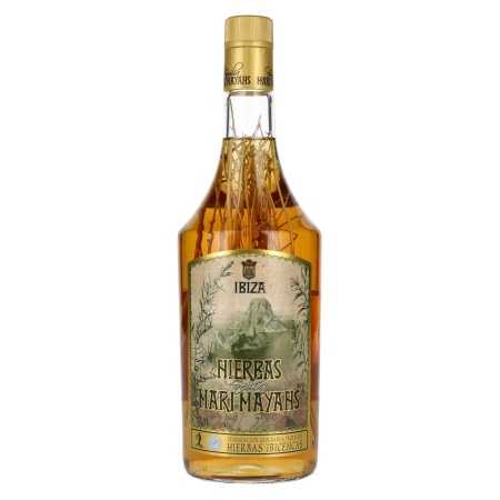 Mari Mayans HIERBAS IBICENCAS mit Zweig 26% Vol. 1l | Gyógynövénylikőr | 🌾 Whisky Ambassador | Online Shop