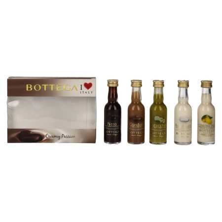 Bottega Creamy Passion Mignonettes Set 15,8% Vol. 5x0,03l in Geschenkbox | Italiensk likør | 🌾 Whisky Ambassador | Online Shop