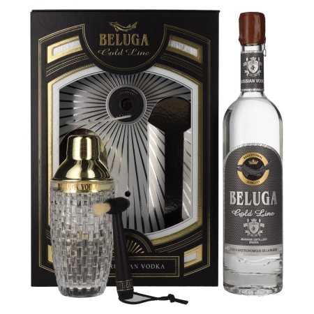 Beluga Gold Line Noble Russian Vodka 40% Vol. 0,7l in Geschenkbox mit Pinsel und Shaker | Acheter de la vodka | 🌾 Whisky Ambassador | Online Shop