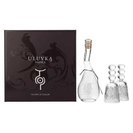 U'Luvka Vodka 40% Vol. 0,1l in Geschenkbox mit 2 Gläsern | Polnischer Vodka | 🌾 Whisky Ambassador | Online Shop