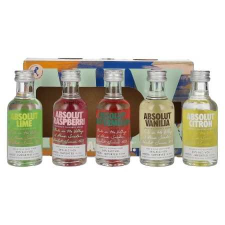 🌾Absolut Vodka FLAVORED FIVE Miniature Set 38,8% Vol. 5x0,05l | Whisky Ambassador